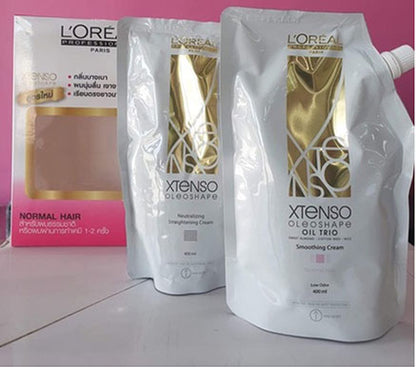 Loreal Xtenso Oleoshape tubes smoothing cream and neutralizer set