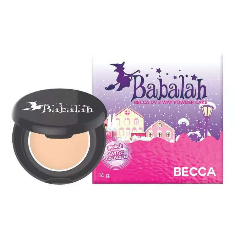 Babalah Becca Powder Cake UV 2 Way Pressed Powder 14g Compact with SPF20 PA++ Front Packaging