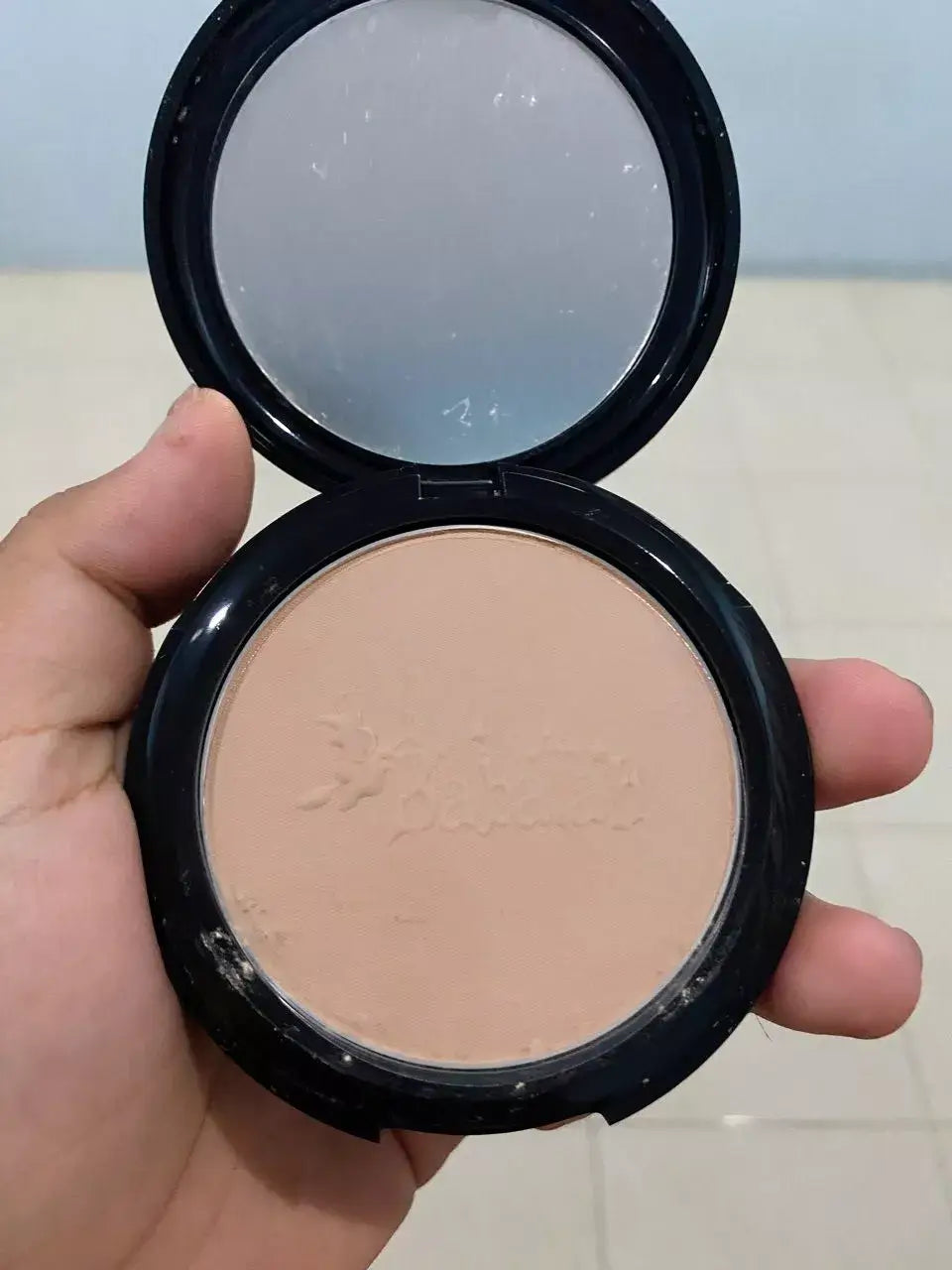 Babalah Becca Powder Cake UV 2 Way Pressed Powder Open Compact Showing Powder Pan