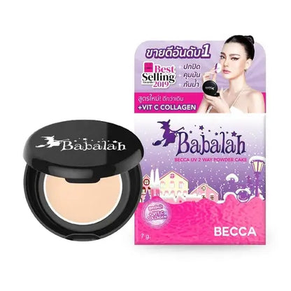 Babalah Becca Powder Cake UV 2 Way Pressed Powder 7g Compact No.01 Front View