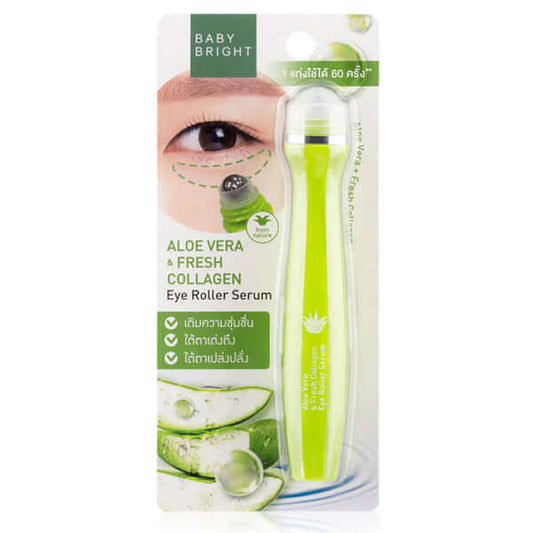 Baby Bright Eye Roller Aloe Vera and Fresh Collagen packaging and product.