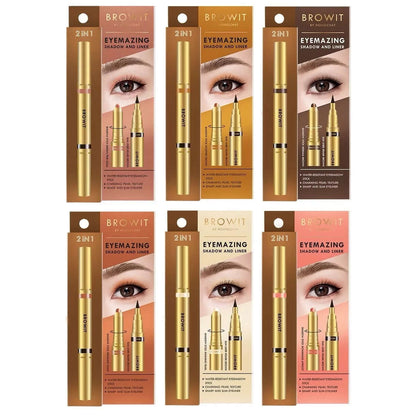 Browit Eyemazing Shadow Liner 2 in 1 eyeshadow stick and slim eyeliner shades collection