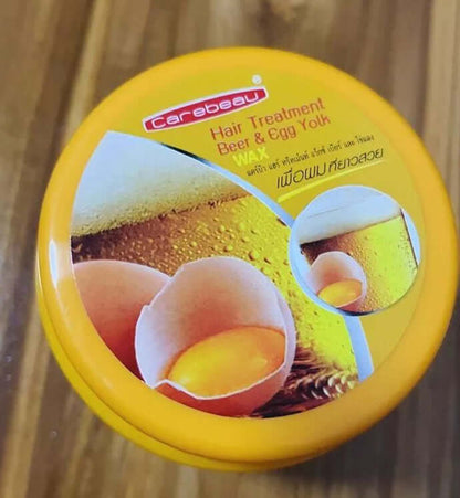 Carebeau Hair Treatment Wax Papaya and Egg Yolk top lid view