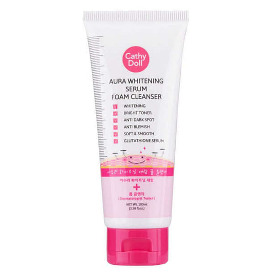 Cathy Doll Aura Serum Foam Facial Cleanser 100ml Tube Front View