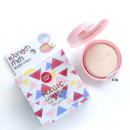 Cathy Doll Magic Gluta Pact 4.5g SPF50 PA+++ Face Powder Set with Puff Applicator