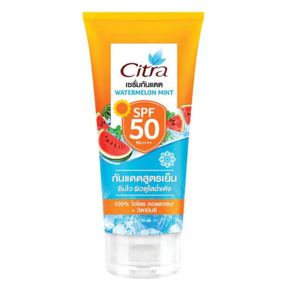 Citra Sunscreen Serum Watermelon Mint SPF50 PA++++ front view 170ml tube