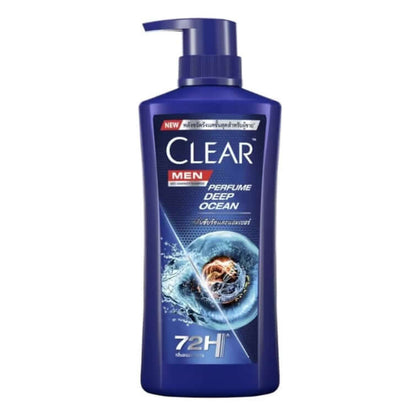 Clear Men Shampoo 360ml pump bottle large size front view.