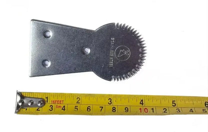 Coconut Grater Head Blade Side View Serrated Stainless Steel Scraper