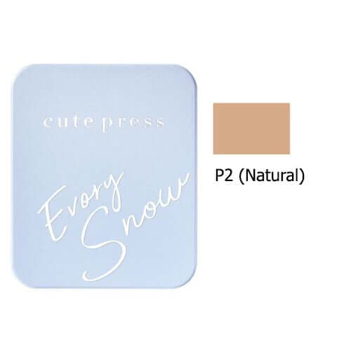 Cute Press Evory Snow Powder foundation in shade P2 (Natural) with oil control and SPF30 PA++.