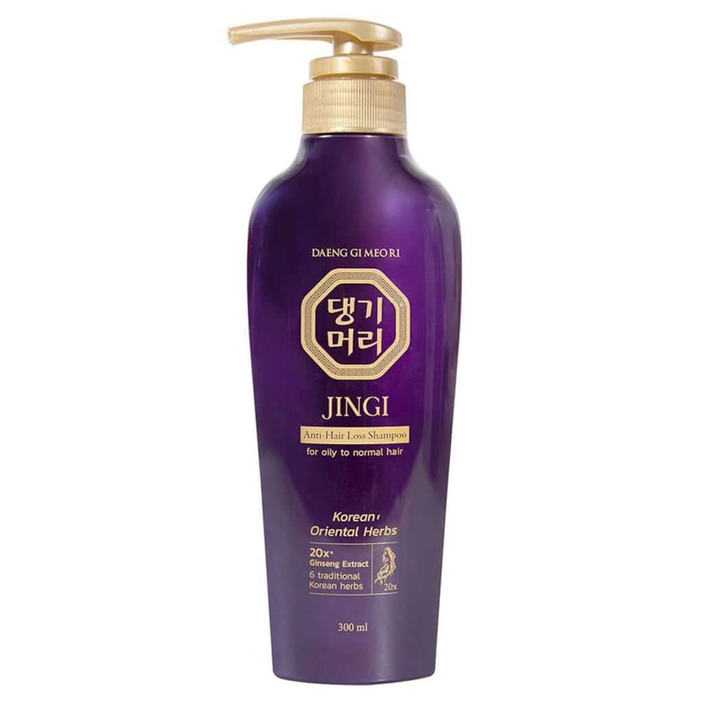 Daeng Gi Meori Jingi Shampoo Korean Oriental Herbs Ginseng Root 300ml Pump Bottle Front View