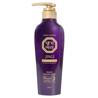 Daeng Gi Meori Jingi Shampoo Korean Oriental Herbs Ginseng Root 300ml Pump Bottle Front View