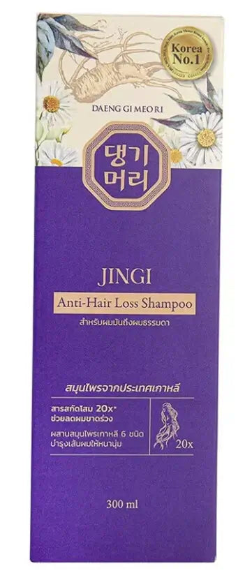Daeng Gi Meori Jingi Shampoo Korean Oriental Herbs Ginseng Root 300ml Retail Box Front