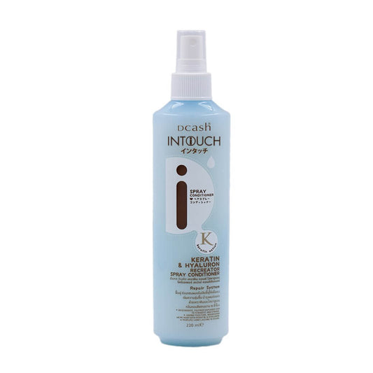 Dcash Intouch Spray Conditioner with Keratin and Hyaluron 220ml for smooth manageable hair.
