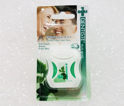 Dentiste Dental Floss Premium Anti Plaque Waxed Fresh Mint Deep Clean