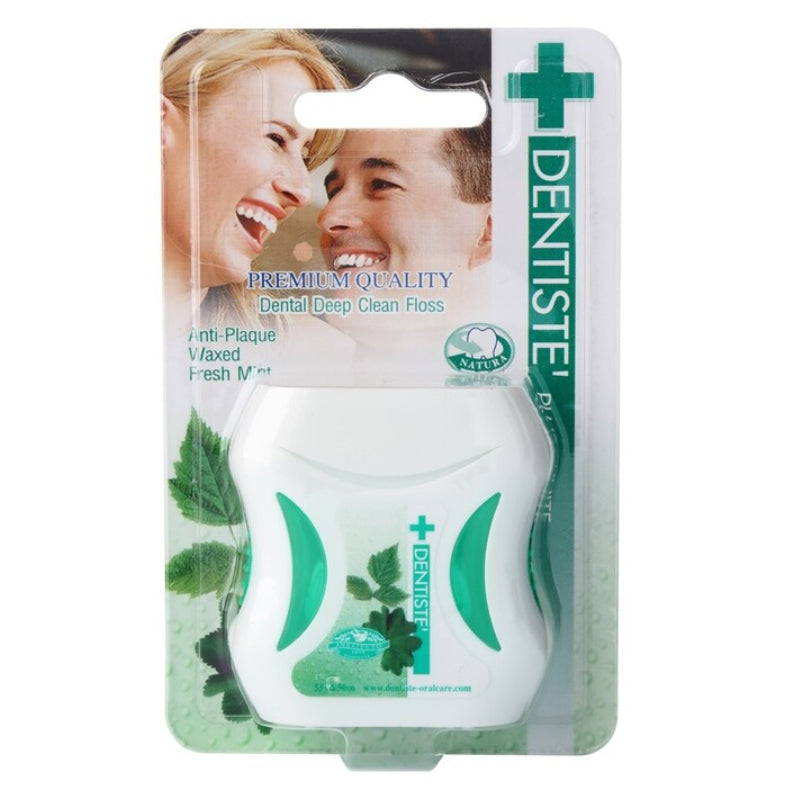 Dentiste Dental Floss Premium Anti Plaque Waxed Fresh Mint Deep Clean