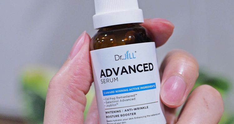 Dr.JiLL Advanced Serum label close up anti aging skincare