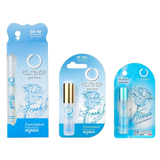 Esxense Fresh Women Perfume 9ml portable roll-on with 24-hour long-lasting scent in a stylish package.