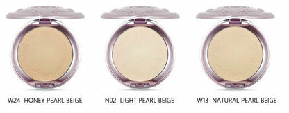 Etude Secret Beam Powder available in three shades: W24 Honey Pearl Beige, N02 Light Pearl Beige, W13 Natural Pearl Beige.