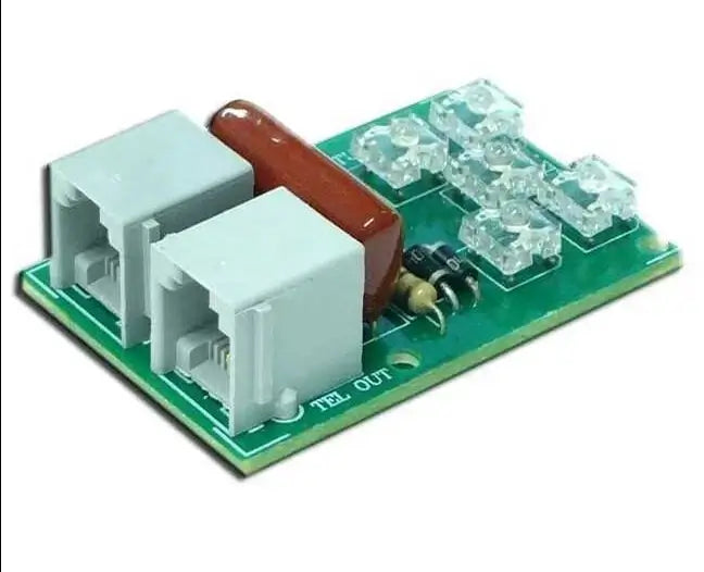 FA325 Telephone Ring Light assembled circuit board with 5 LEDs and RJ11 jacks