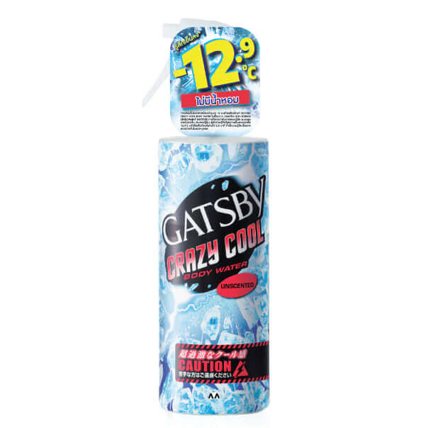 GATSBY Crazy Cool Body Water Unscented Cooling Body Spray 170ml Front View