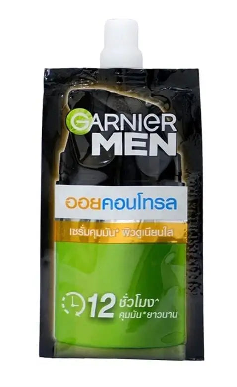 Garnier Men Oil Control Serum 7ml single screw cap sachet front view