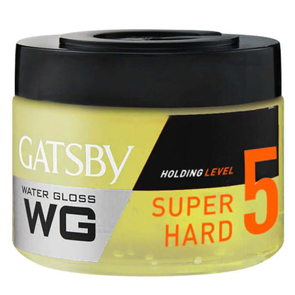 Gatsby Water Gloss Hair Gel Super Hard level 5 300ml holding power jar container