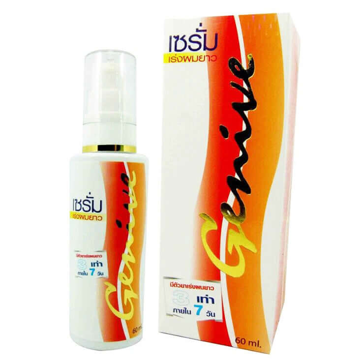 Genive Hair Serum 60ml bottle and packaging box display