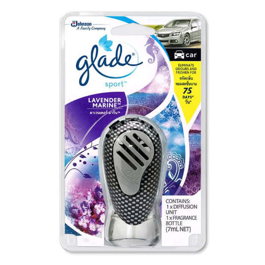 Glade Sport Car Air Freshener Lavender Marine Scent Vent Clip Packaging Front View