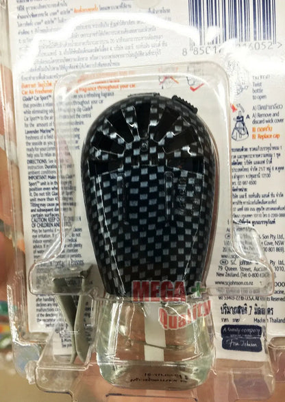 Full Front View of Glade Sport Car Air Freshener 7ml Kit with Diffuser Unit and Fragrance Bottle