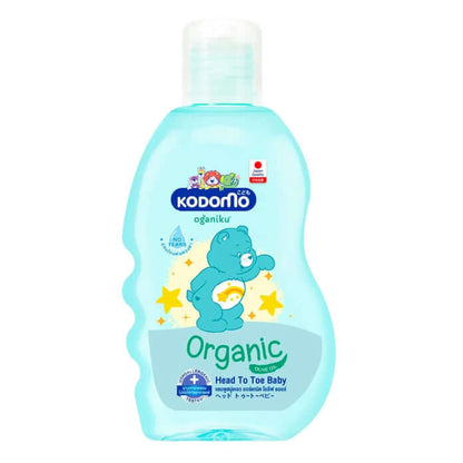 KODOMO Organic Baby Wash Oganiku Head To Toe Baby Wash 180ml Olive Oil No Tears Bear Edition Front View