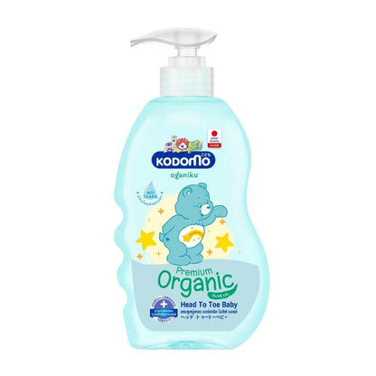 KODOMO Organic Baby Wash Oganiku Head To Toe 360ml Baby Wash Olive Oil No Tears Front View