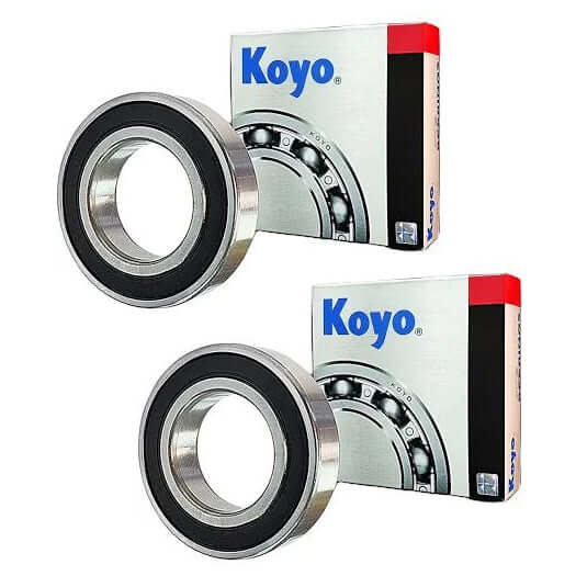 KOYO 6204-2RS Bearing 2 PCS Ball Deep Groove Rubber Sealed 20x47x14mm with packaging.
