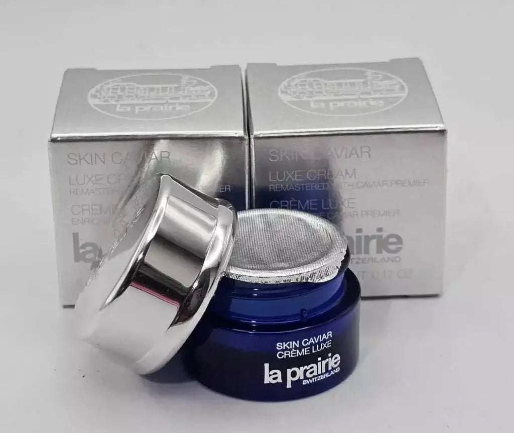 La Prairie Skin Caviar Cream 5ml Jar with Box Top View