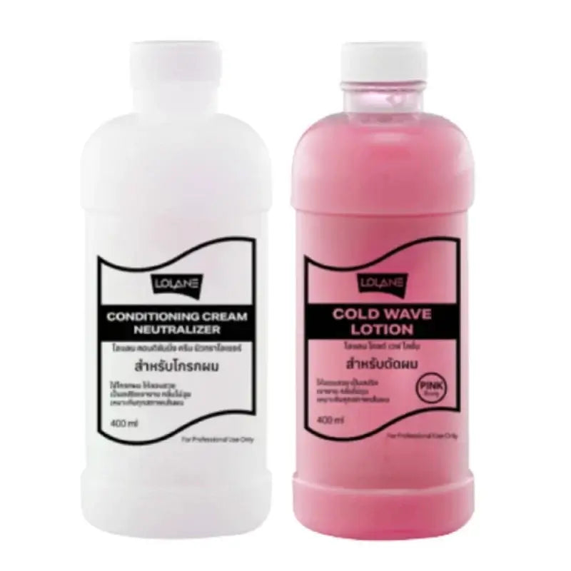 Lolane Cold Wave Lotion Perming kit with Conditioning Cream Neutralizer for beautiful curls and lasting shine.