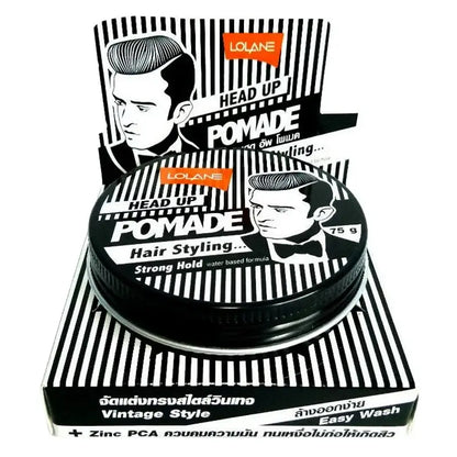 Lolane Head Up Pomade Barber Style Hair Wax Vintage Styling Formula