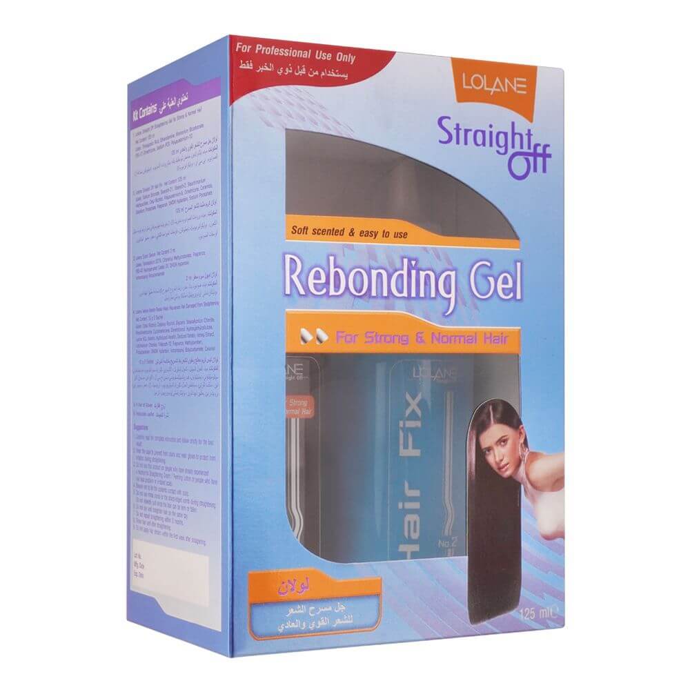 Lolane Rebonding Gel Straight Off Set Kit Hair Strong & Normal 125ml Front Package