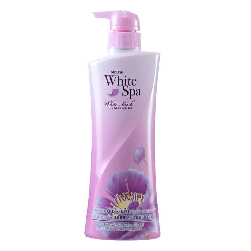 Mistine White Spa Lotion 400ml White Musk UV Body Lotion Front View
