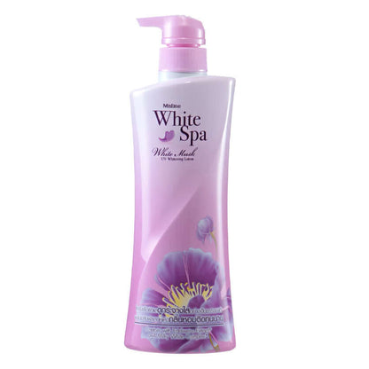 Mistine White Spa Lotion 400ml White Musk UV Body Lotion Front View