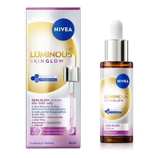 NIVEA Luminous 630 Skin Glow Serum 30ml bottle with bright clean background