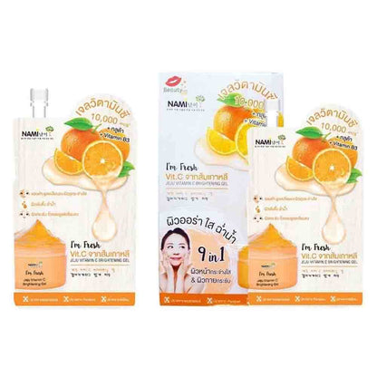 Nami Jeju Vitamin C Gel 30g pouch front packaging with orange extract design