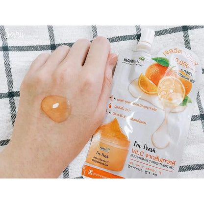 Nami Jeju Vitamin C Gel lightweight moisturizing texture on hand