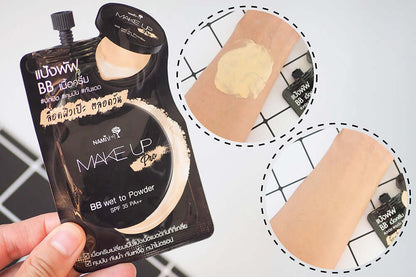 Nami Make Up Pro BB Cream 2x7ml Wet To Powder SPF40 PA+++ Cream Texture and Application
