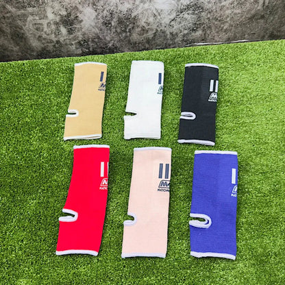 Nationman Ankle Guard support in various colors for Muay Thai, boxing, and MMA martial arts.