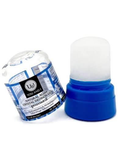 Natural Alum Deodorant Stick showing the internal crystal stick next to its cap.