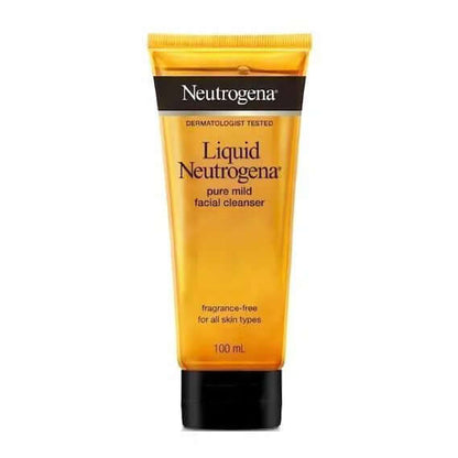 Neutrogena Pure Mild Cleanser liquid facial cleanser 100ml amber tube front view