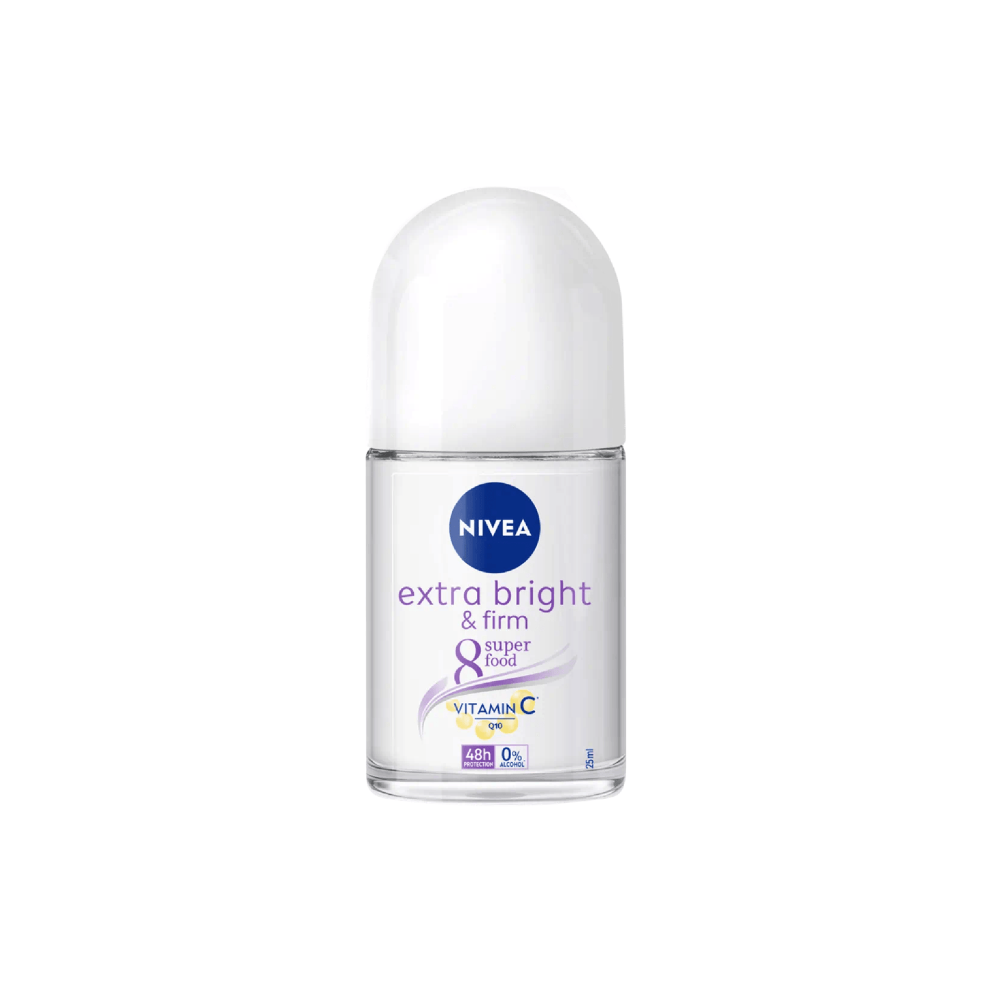 Nivea Extra Firm Roll On 25ml compact deodorant bottle front view