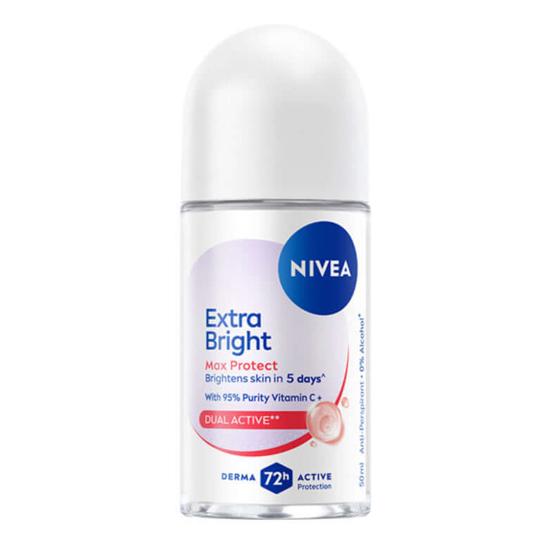 Nivea Max Protect Roll On Extra Bright Vitamin C 50ml Front Bottle