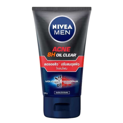Nivea Men Acne Mud Foam 100g front tube showing packaging.