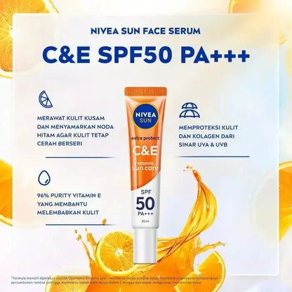 Nivea Sun C and E SPF50 UV Protection Vitamin Facial Serum Sachet Pack