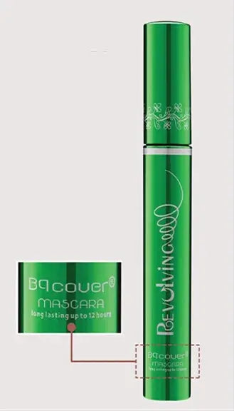 ODBO BQ Cover Mascara 10ml green mascara tube with cap removed